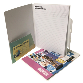 Conference Pack - Custom Printed Folder Cover with notepad and pen. 